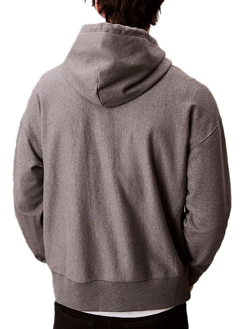 Sweat à capuche homme calvin klein jeans Gris Argenté - Kiabi