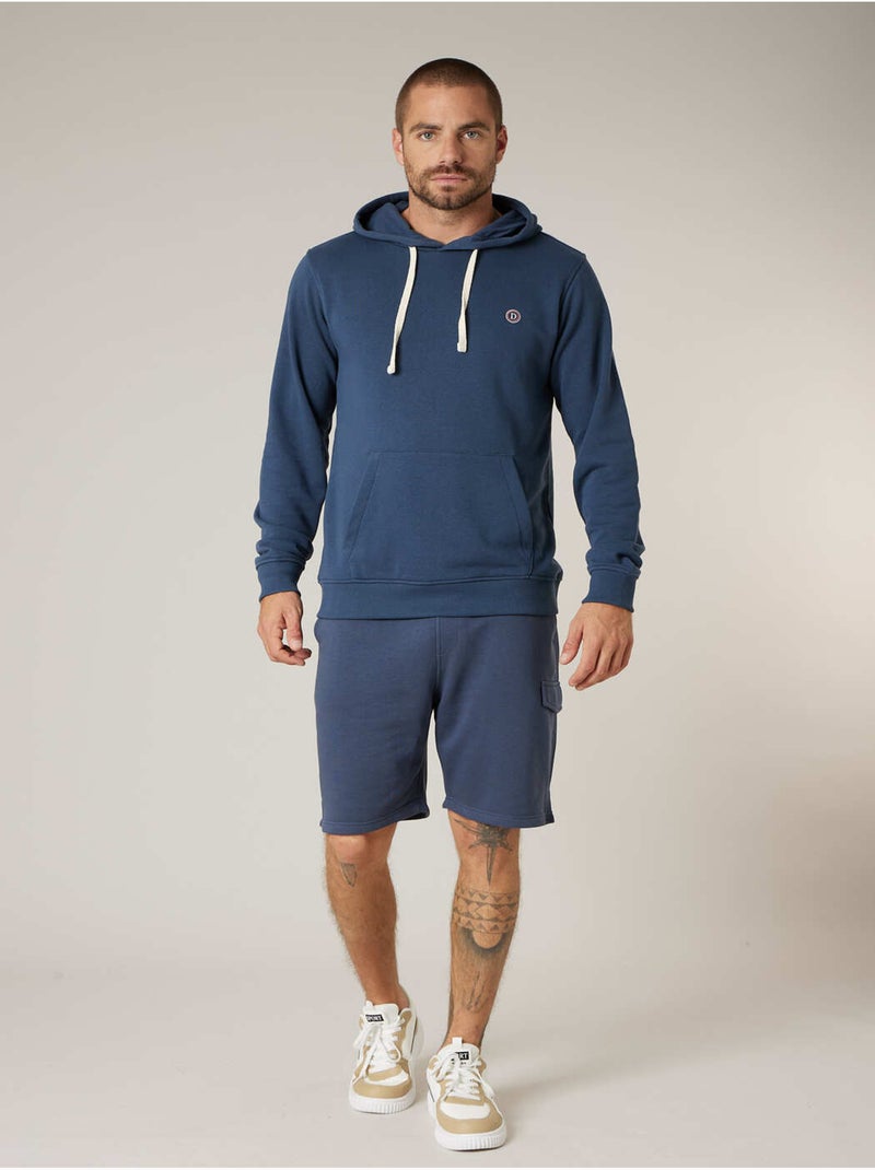 Sweat à capuche homme en coton mélangé 'Deeluxe' Bleu foncé - Kiabi