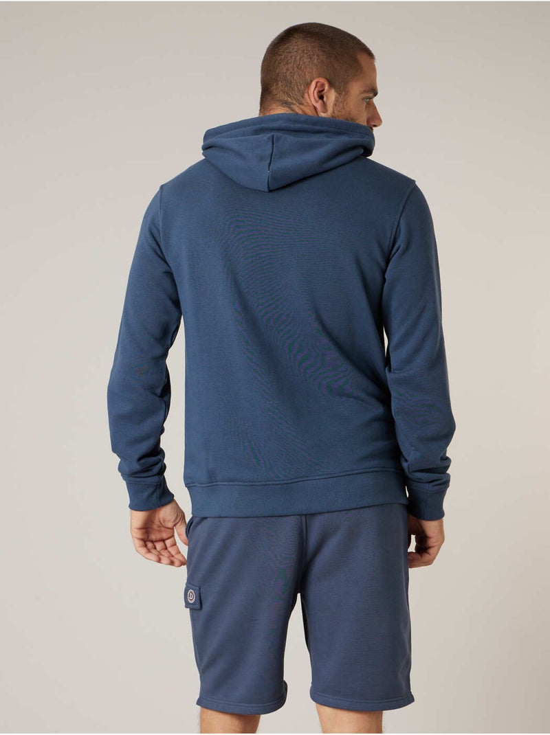 Sweat à capuche homme en coton mélangé 'Deeluxe' Bleu foncé - Kiabi