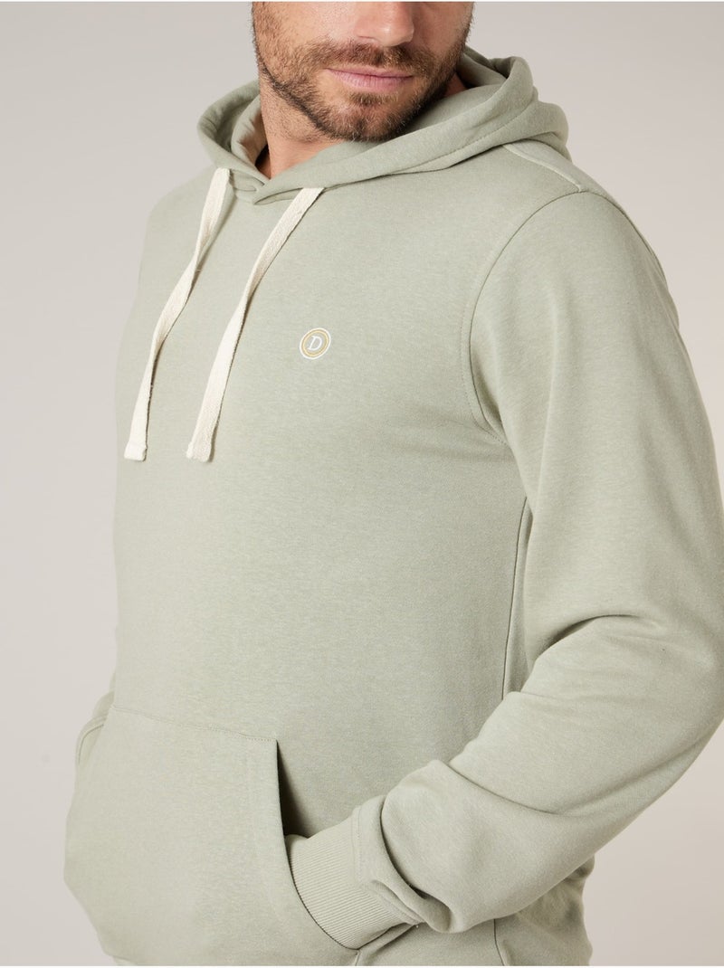 Sweat à capuche homme en coton mélangé 'Deeluxe' Vert kaki clair - Kiabi