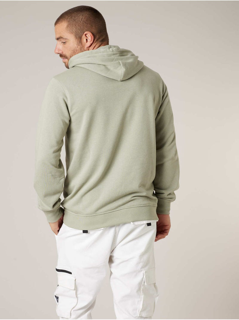 Sweat à capuche homme en coton mélangé 'Deeluxe' Vert kaki clair - Kiabi