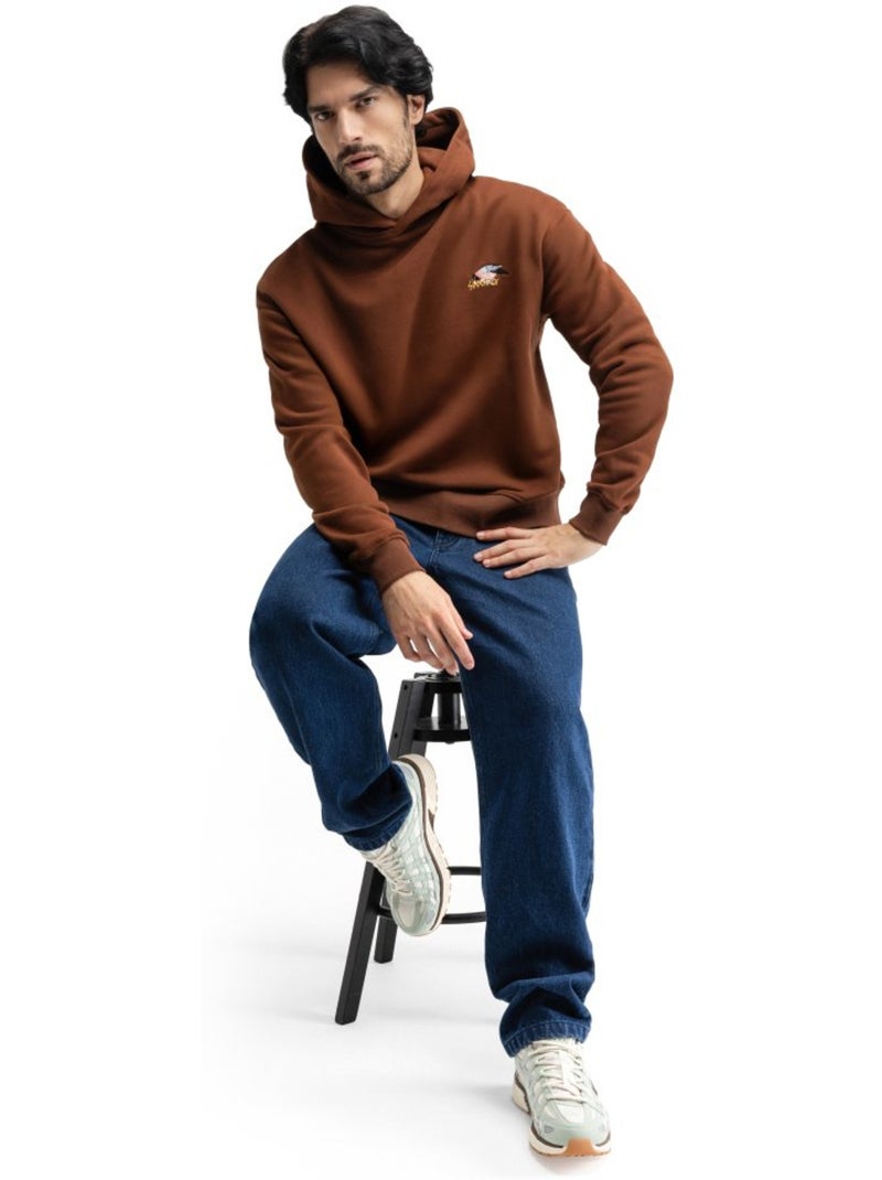Sweat à capuche homme homme hoodart Marron - Kiabi