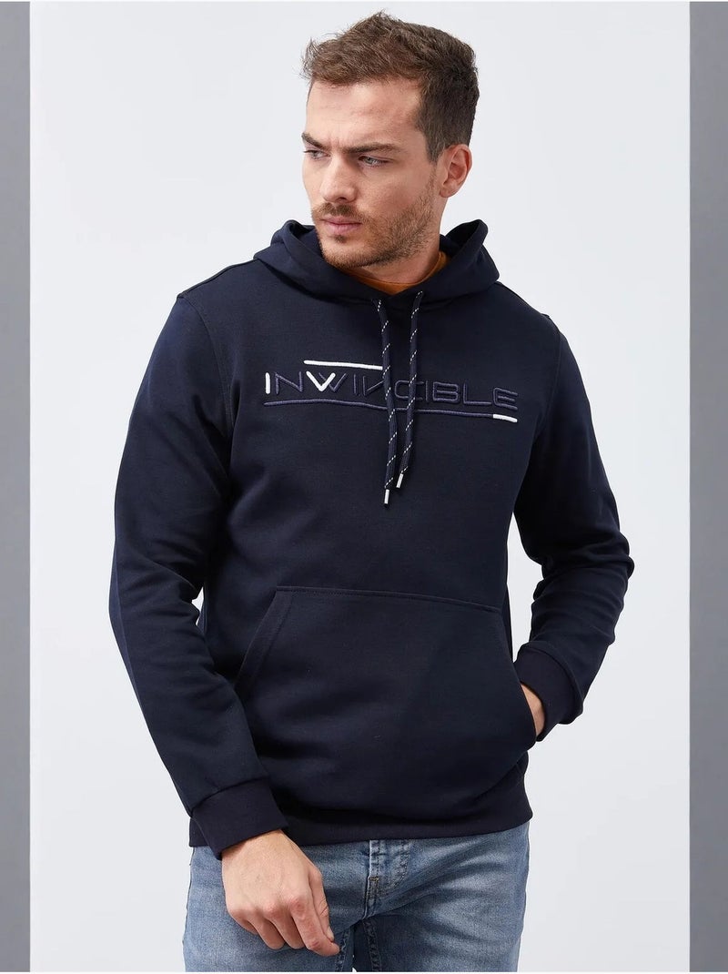 Sweat à capuche homme imprimé avec poche tommy Bleu marine - Kiabi