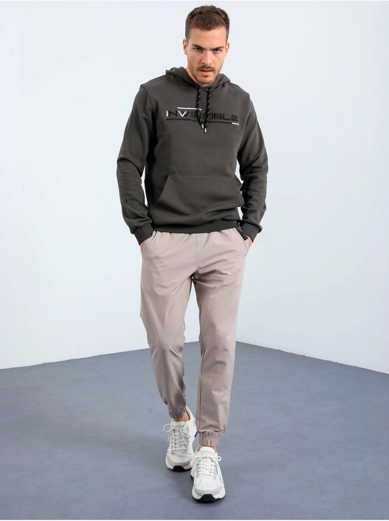 Sweat à capuche homme imprimé avec poche tommy Gris foncé - Kiabi