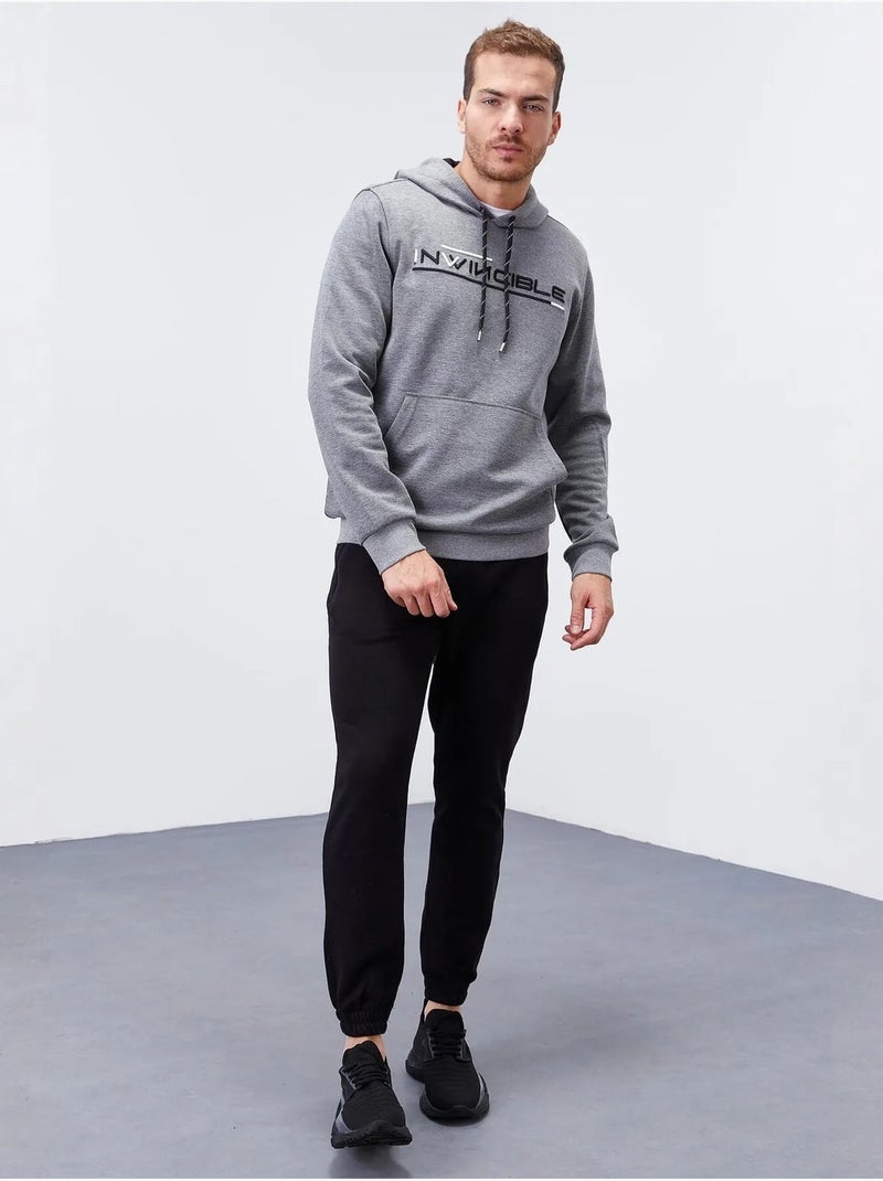 Sweat à capuche homme imprimé avec poche tommy Gris - Kiabi