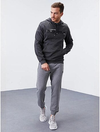 Sweat à capuche homme imprimé avec poche tommy