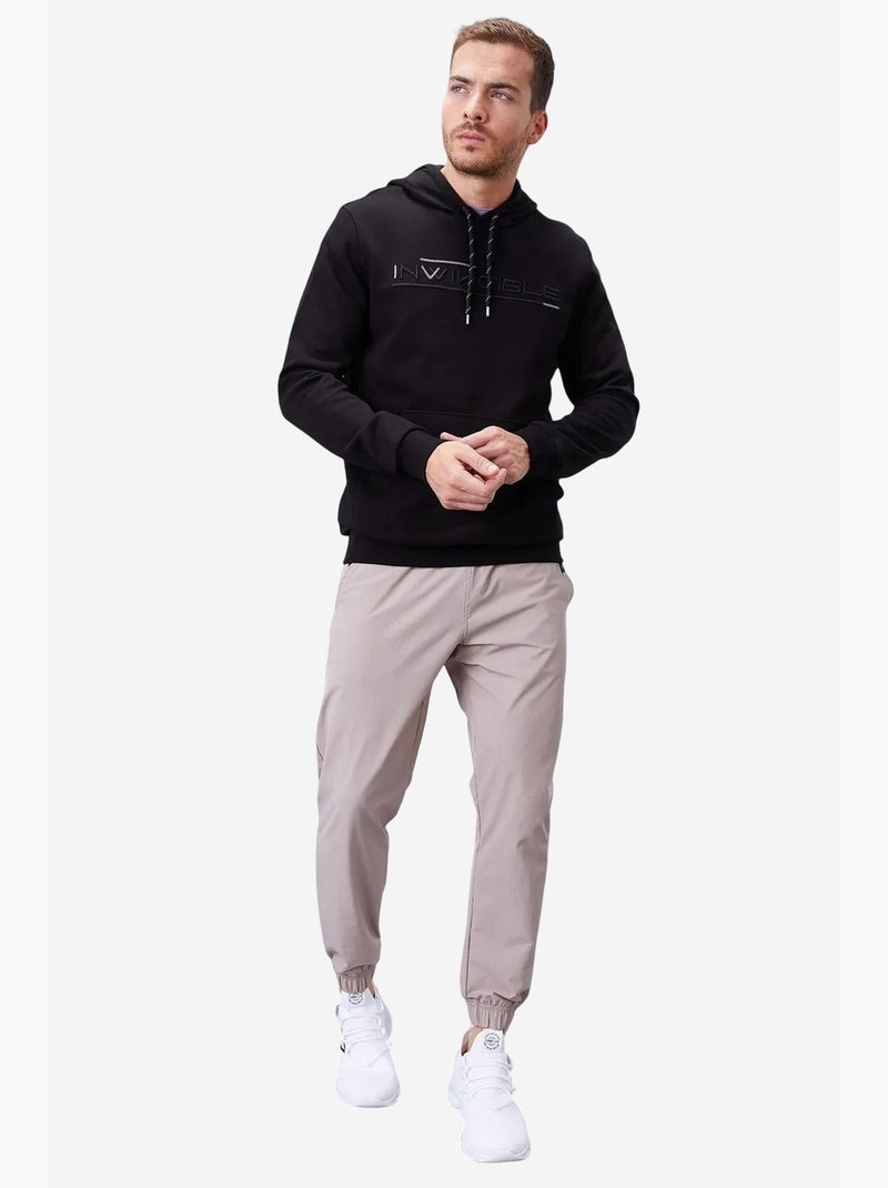 Sweat à capuche homme imprimé avec poche tommy Noir - Kiabi