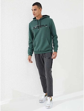 Sweat à capuche homme imprimé avec poche tommy