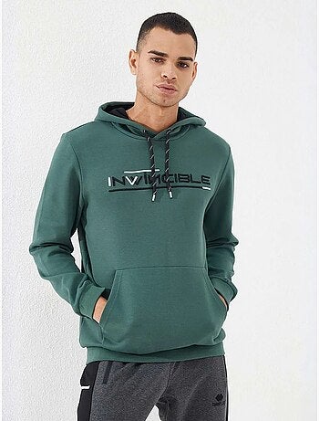Sweat à capuche homme imprimé avec poche tommy