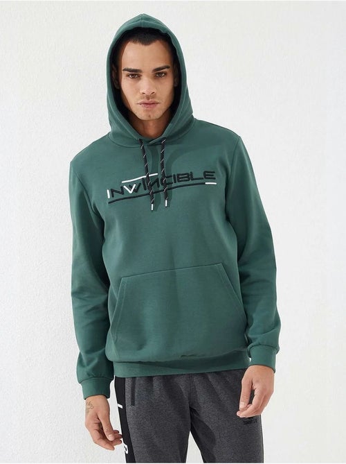 Sweat à capuche homme imprimé avec poche tommy - Kiabi Sweat à capuche homme imprimé avec poche tommy - Kiabi