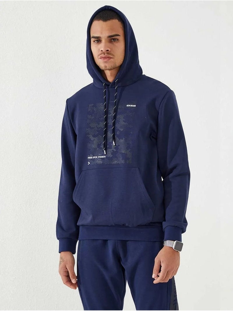 Sweat à capuche homme imprimé camouflage tommy Bleu marine - Kiabi