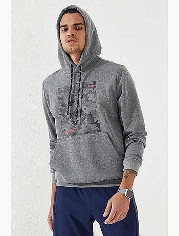 Sweat à capuche homme imprimé camouflage tommy