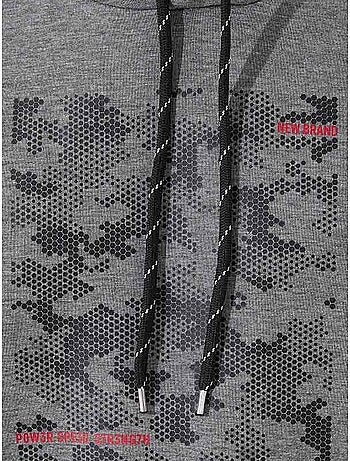 Sweat à capuche homme imprimé camouflage tommy