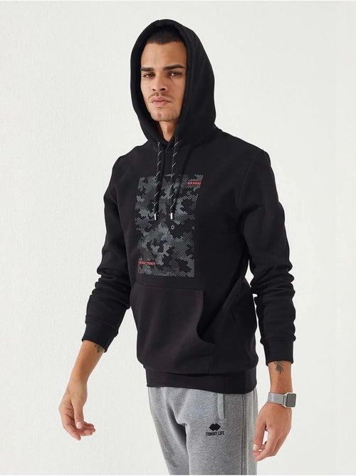 Sweat à capuche homme imprimé camouflage tommy - Kiabi
