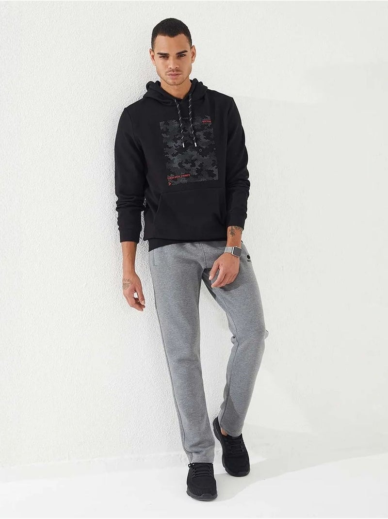 Sweat à capuche homme imprimé camouflage tommy Noir - Kiabi