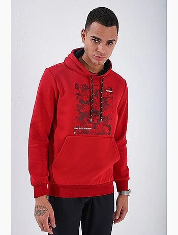 Sweat à capuche homme imprimé camouflage tommy