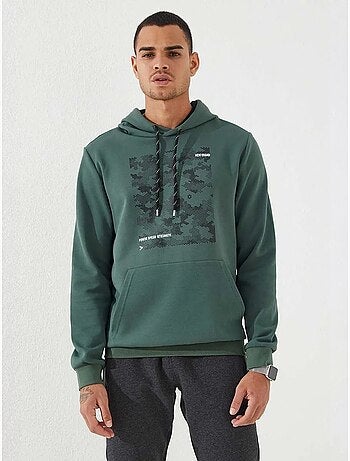 Sweat à capuche homme imprimé camouflage tommy