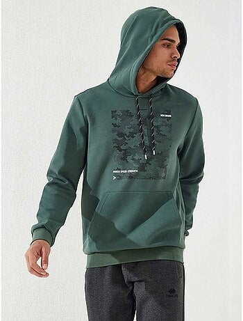 Sweat à capuche homme imprimé camouflage tommy