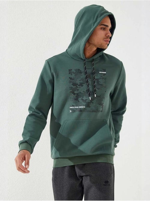 Sweat à capuche homme imprimé camouflage tommy - Kiabi
