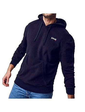Sweat à capuche Homme Schott Micro Polar
