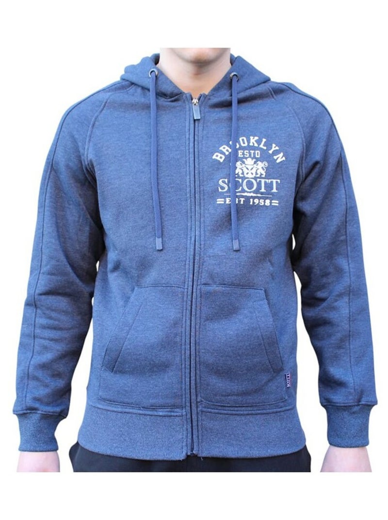 Sweat à capuche homme Scott Bleu - Kiabi