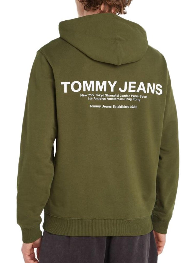 Sweat à Capuche Homme Tommy Hilfiger Vert kaki clair - Kiabi