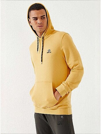 Sweat à capuche homme uni avec poche tommy