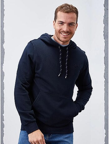 Sweat à capuche homme uni avec poche tommy
