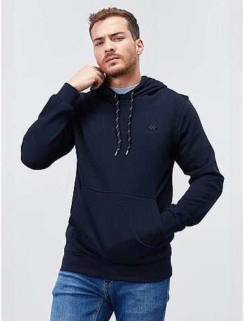 Sweat à capuche homme uni avec poche tommy