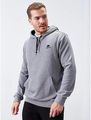 Sweat à capuche homme uni avec poche tommy