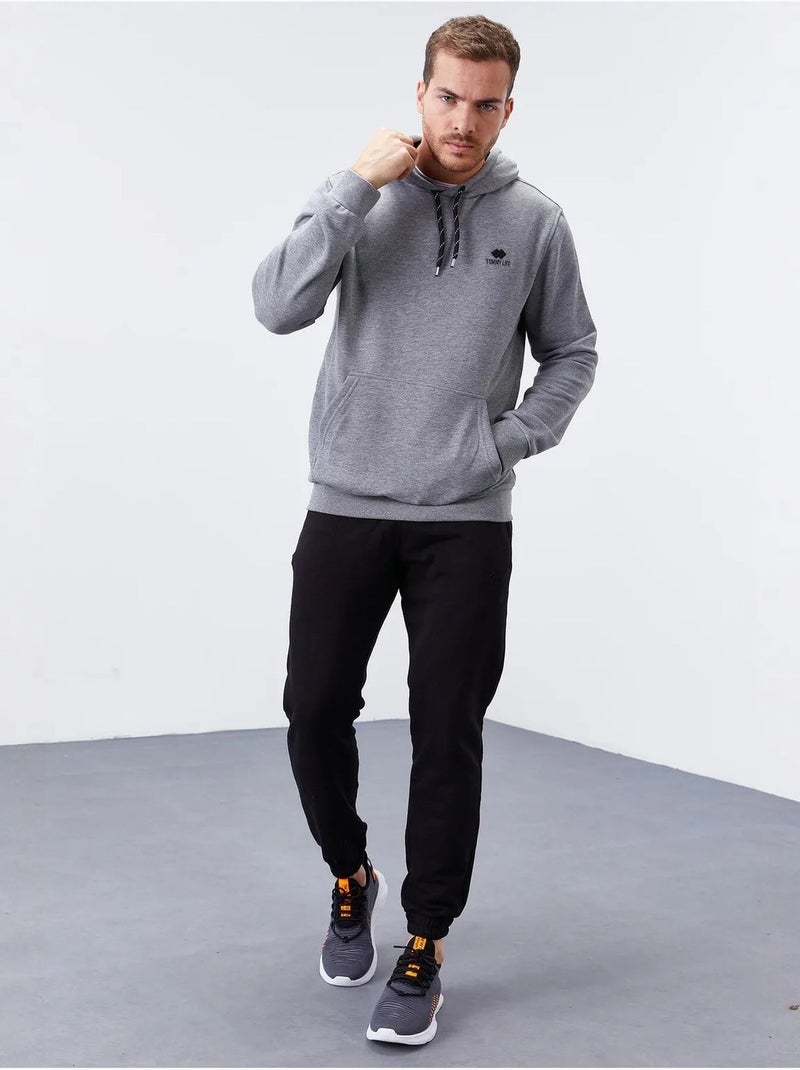 Sweat à capuche homme uni avec poche tommy Gris - Kiabi
