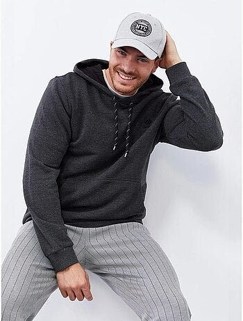 Sweat à capuche homme uni avec poche tommy