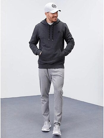 Sweat à capuche homme uni avec poche tommy