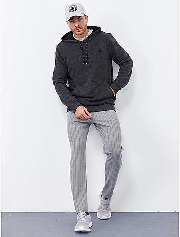 Sweat à capuche homme uni avec poche tommy