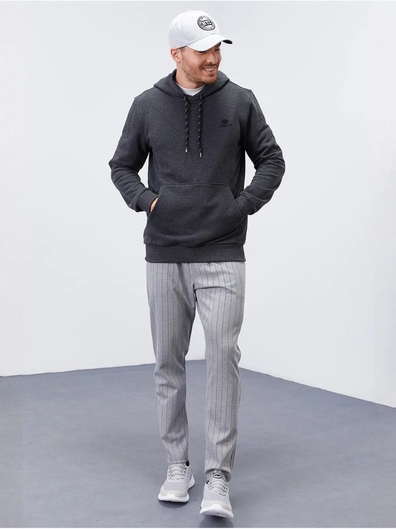 Sweat à capuche homme uni avec poche tommy Gris Noir - Kiabi