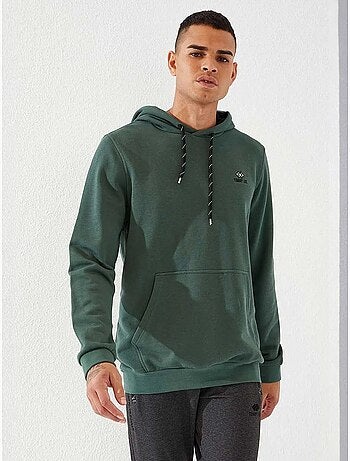 Sweat à capuche homme uni avec poche tommy