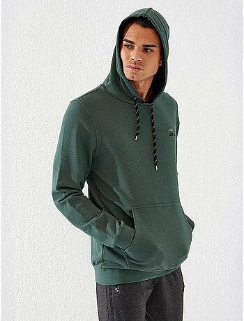 Sweat à capuche homme uni avec poche tommy