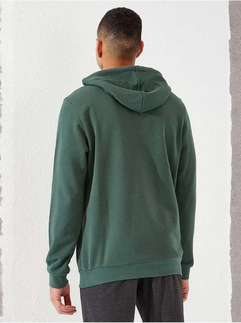 Sweat à capuche homme uni avec poche tommy Vert foncé - Kiabi