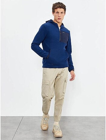 Sweat à capuche homme zippé à mi-hauteur tommy