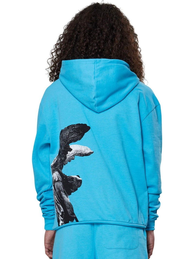 Sweat à capuche honor & glory - 9n1m sense Bleu aqua - Kiabi