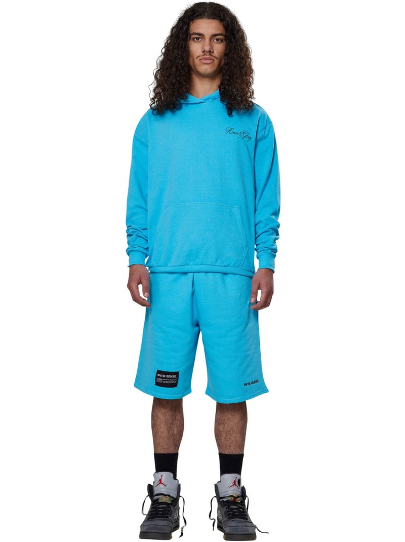 Sweat à capuche honor & glory - 9n1m sense Bleu aqua - Kiabi