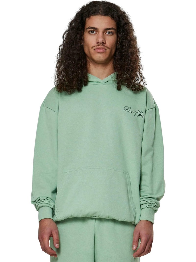 Sweat à capuche honor & glory - 9n1m sense Vert - Kiabi