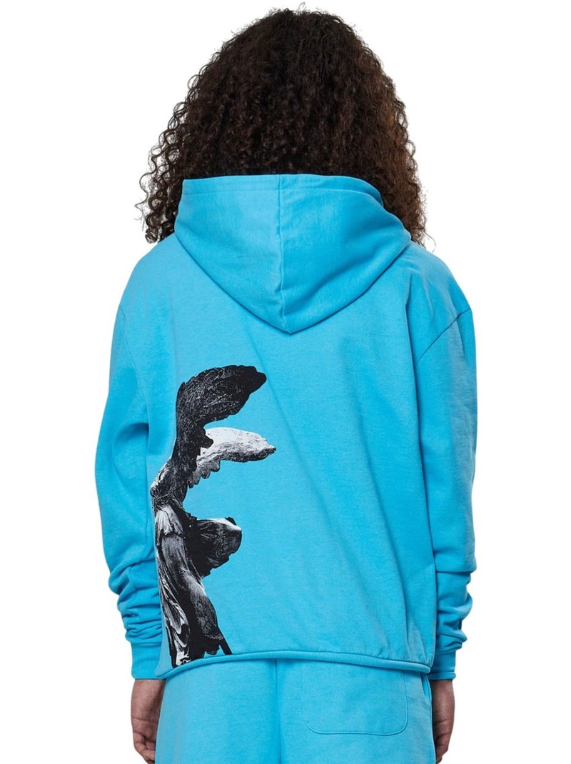 Sweat à capuche honor & glory two - 9n1m sense Bleu aqua - Kiabi