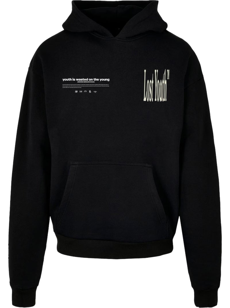 Sweat à capuche icon v.1 - lost youth Noir - Kiabi