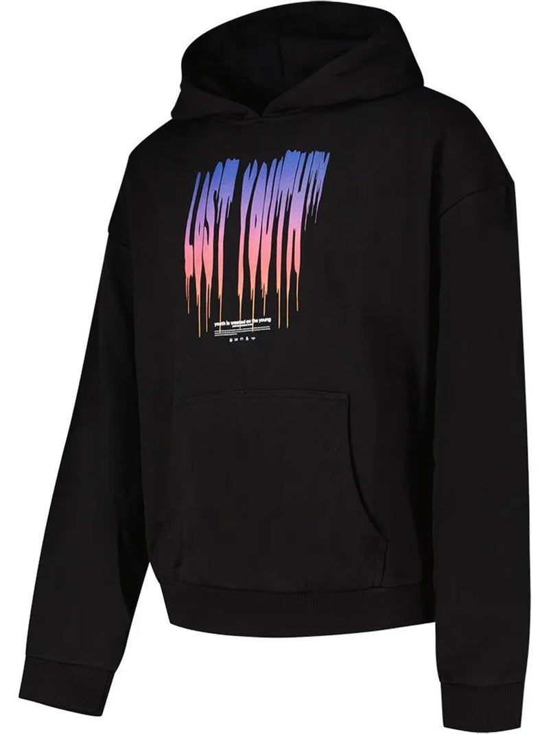 Sweat à capuche icon v.3 - lost youth Noir - Kiabi