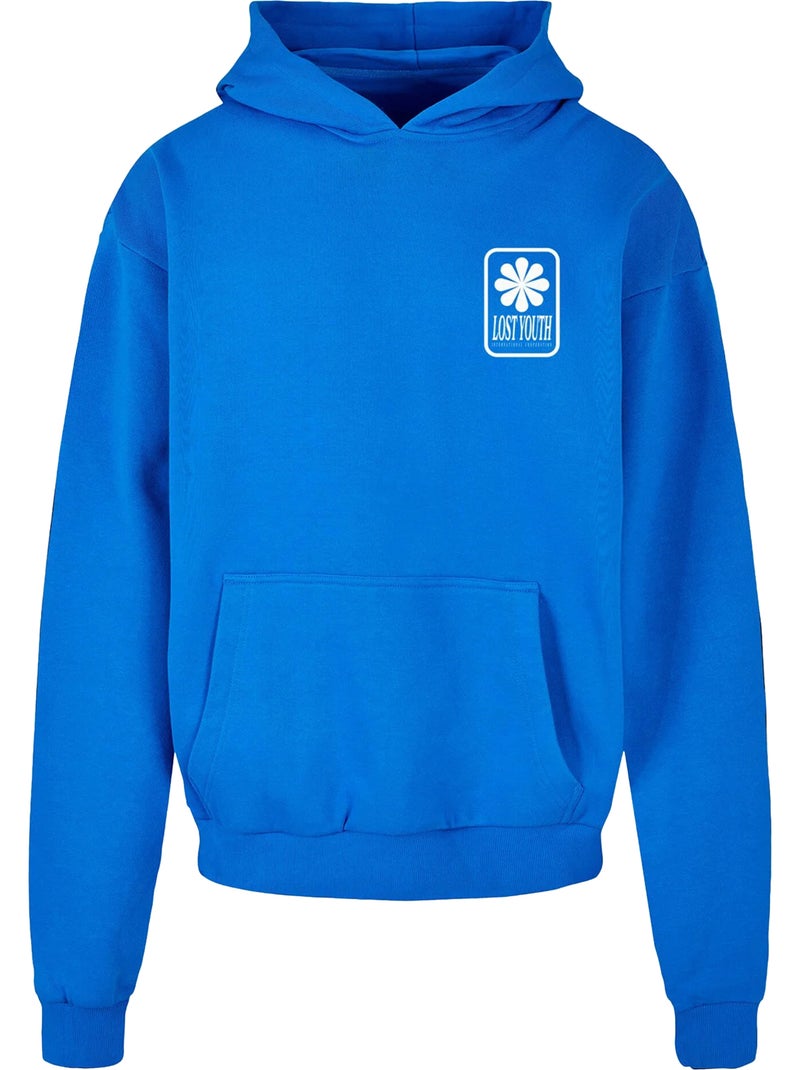 Sweat à capuche icon v.4 - lost youth Bleu cobalt - Kiabi