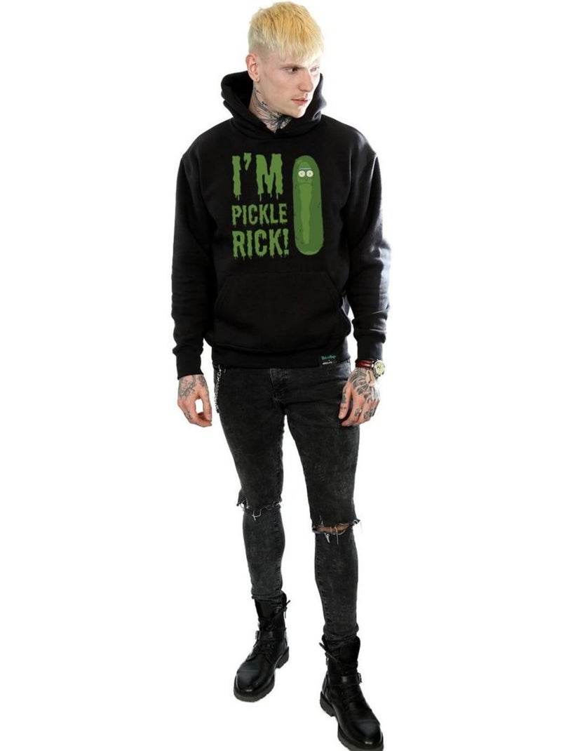 Sweat à capuche i'm pickle rick - rick et morty Noir - Kiabi