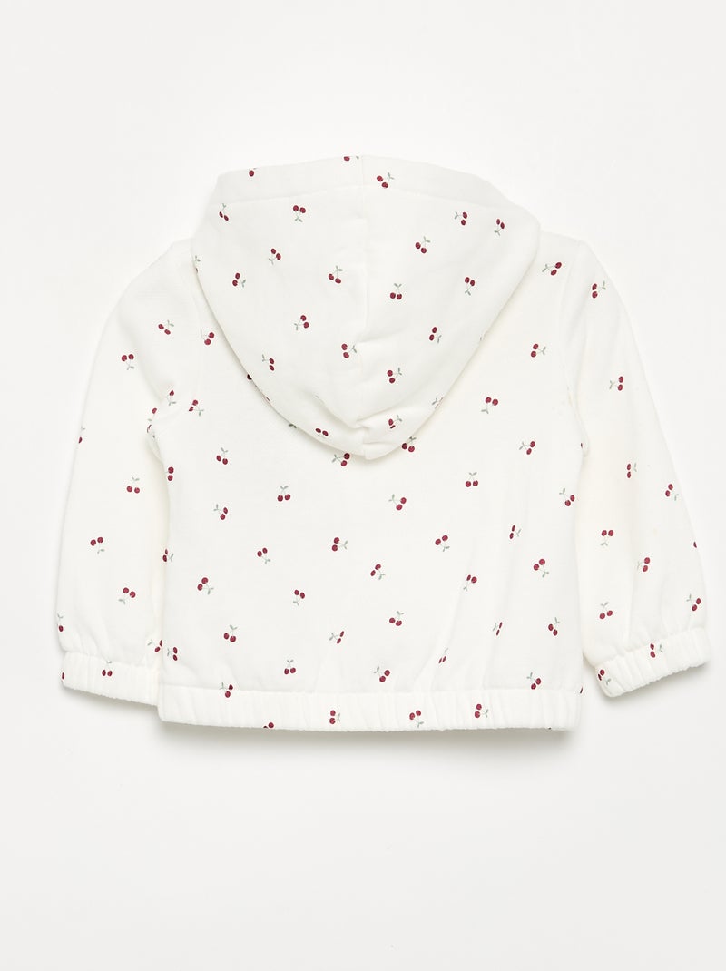 Sweat à capuche imprimé Blanc - Kiabi