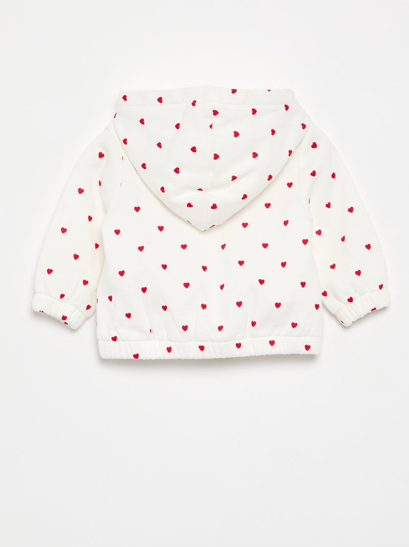 Sweat à capuche imprimé Blanc - Kiabi