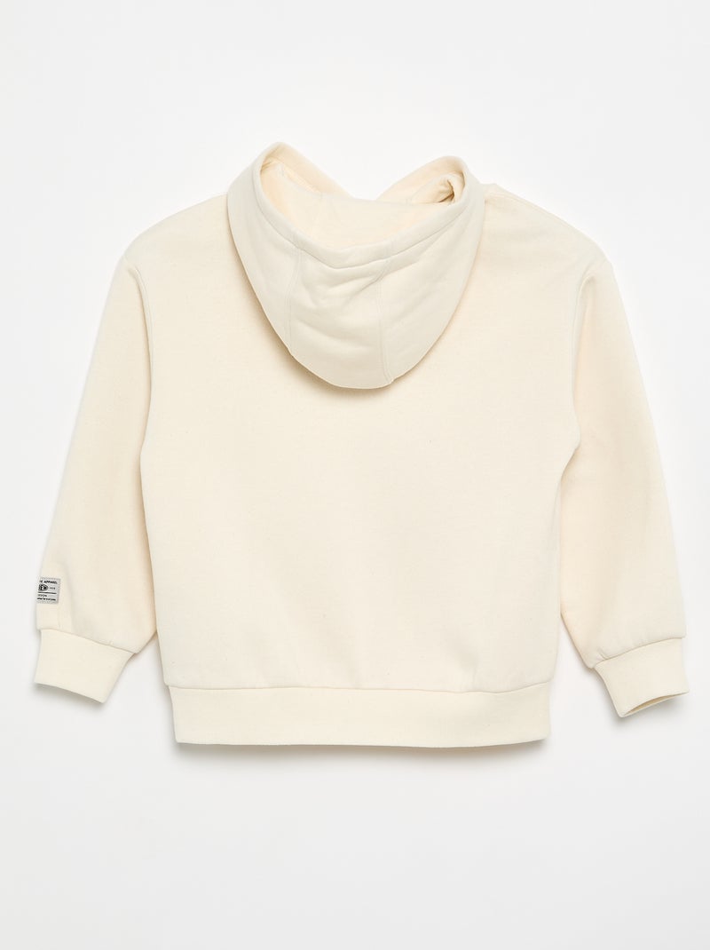 Sweat à capuche imprimé Blanc - Kiabi